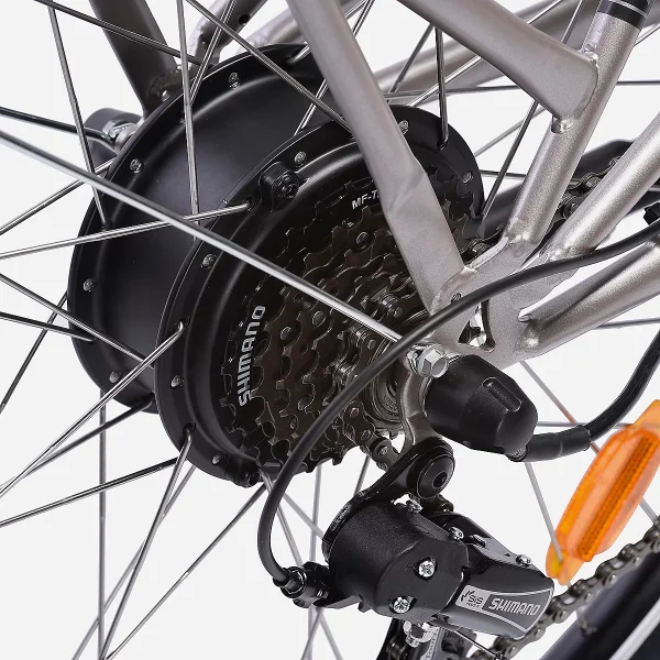 NAKAMURA E-City 70 GRIS - 2024, Vélo de ville électrique adulte – Image 11