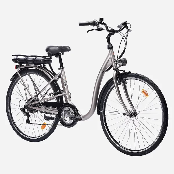 NAKAMURA E-City 70 GRIS - 2024, Vélo de ville électrique adulte – Image 3
